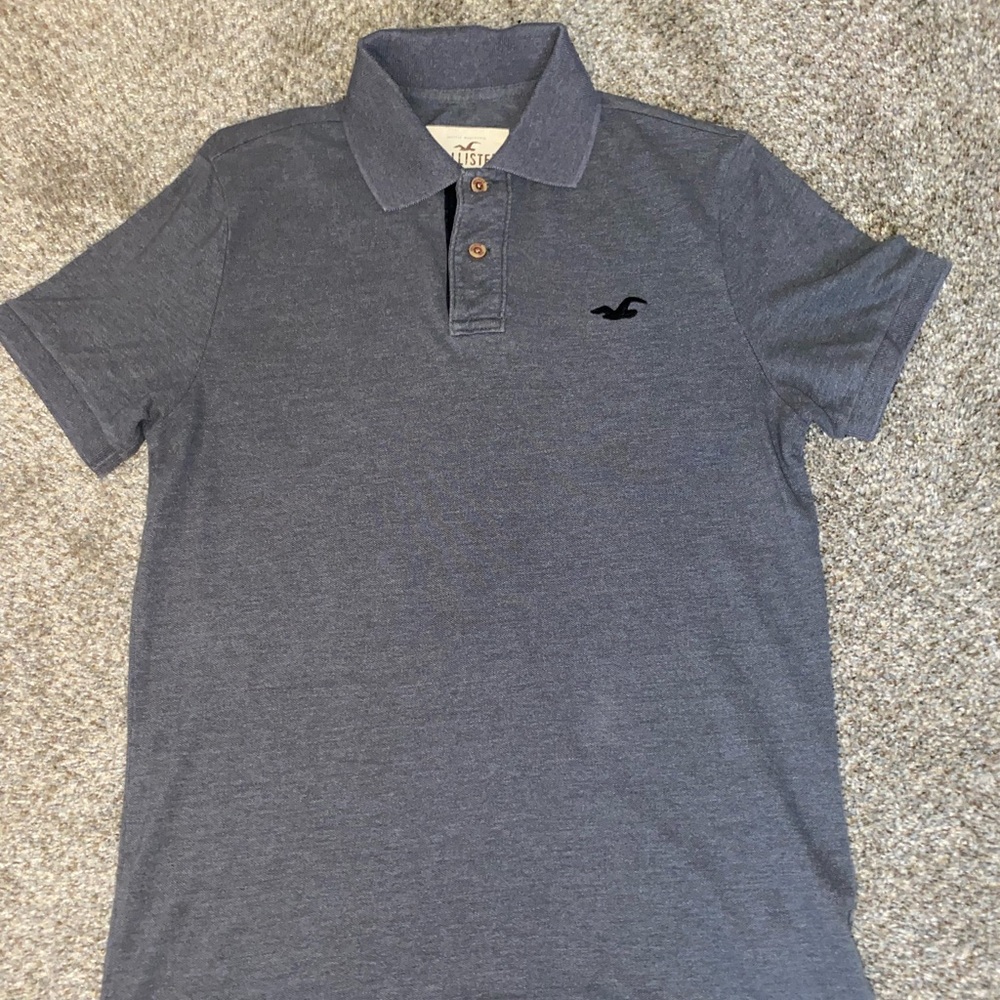 Gray Hollister Polo